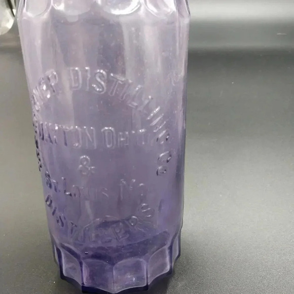 Antique Purple Amethyst Glass Bottle - Picture 7 of 8